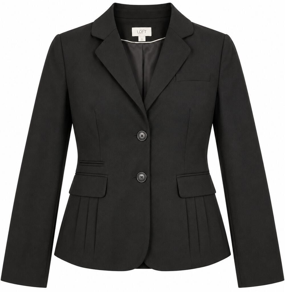 LOFT Size 10 Dark Gray Blazer Tailored Career Workwear Classic Minimalist